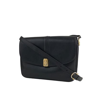 CELINE  Flap Shoulder bag Black Vintage txzb37
