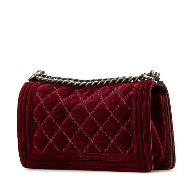 Chanel Boy Chanel Velour Shoulder Bag