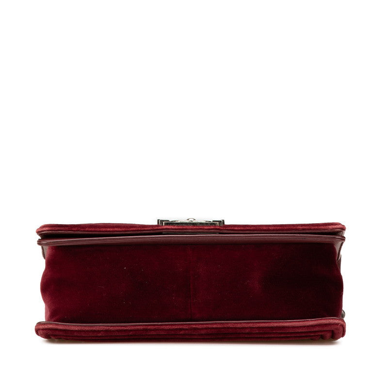Chanel Boy Chanel Velour Shoulder Bag