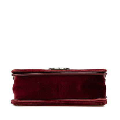 Chanel Boy Chanel Velour Shoulder Bag
