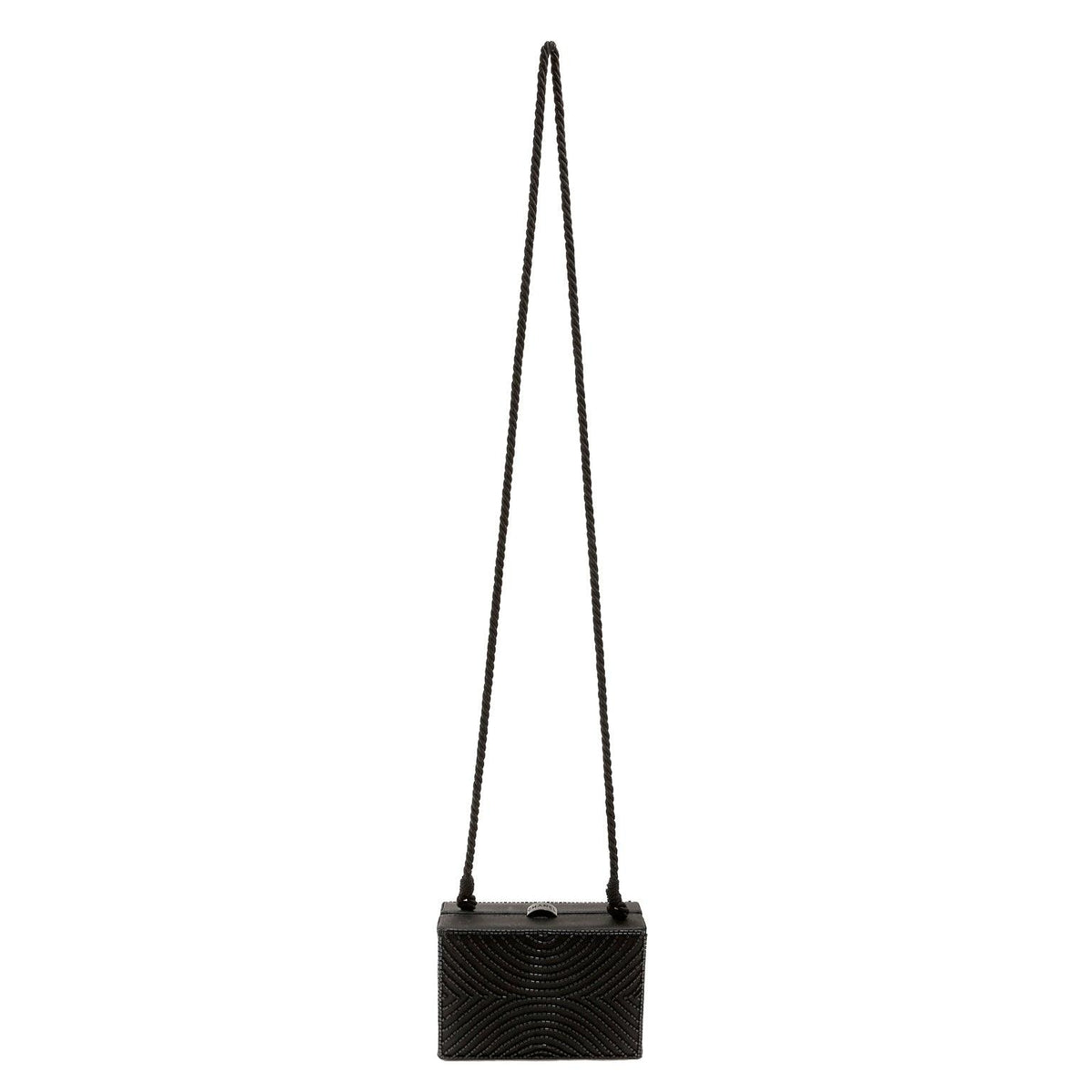 Chanel Black Vintage Beaded Mini Box Evening Bag