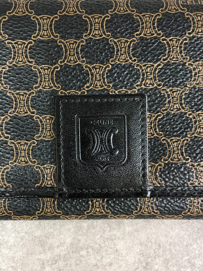 CELINE  Long Wallet Black Vintage nvvpfx