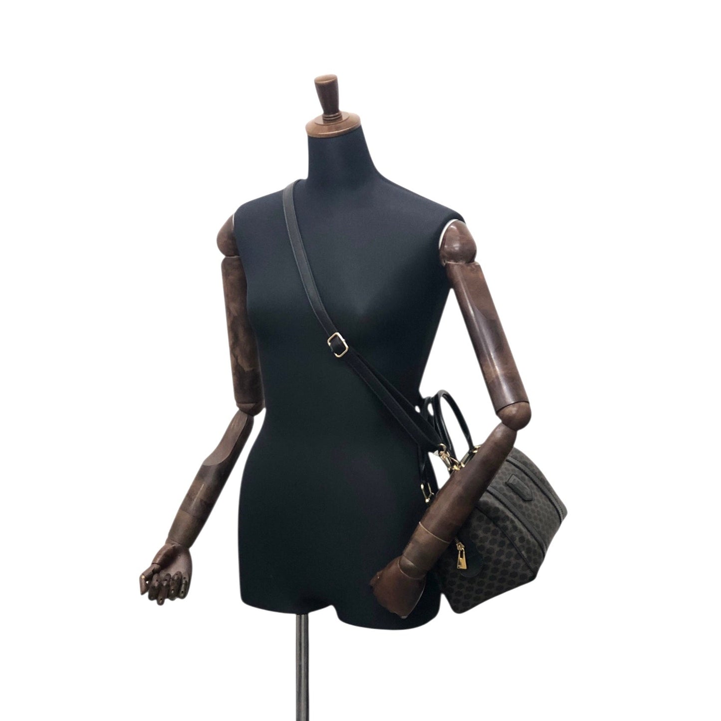 CELINE  Two-way Small  Boston bag Shoulder bag Black Vintage k7b5zs