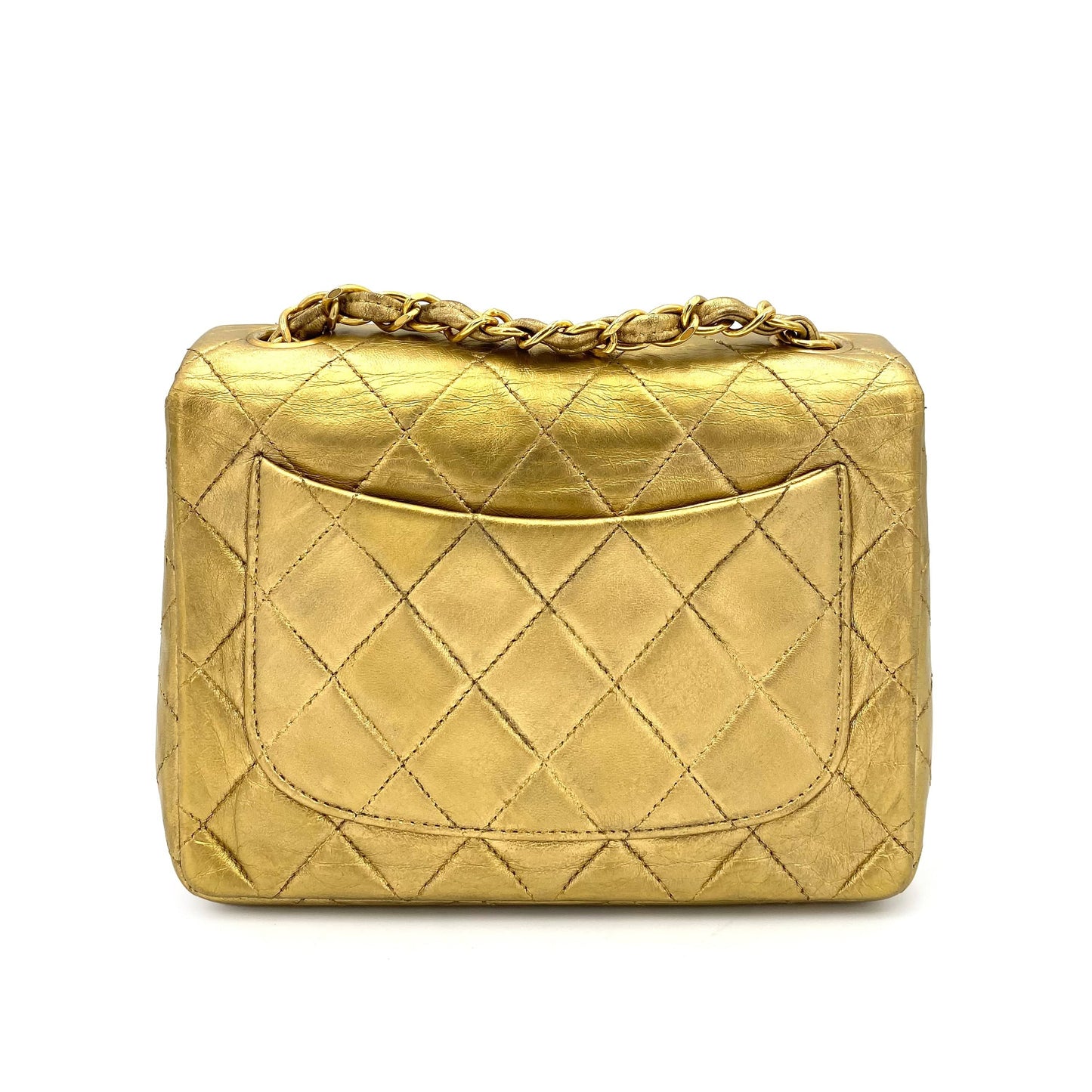Chanel Vintage Mini Square Gold Lambskin Flap 90239423 DXBS0144