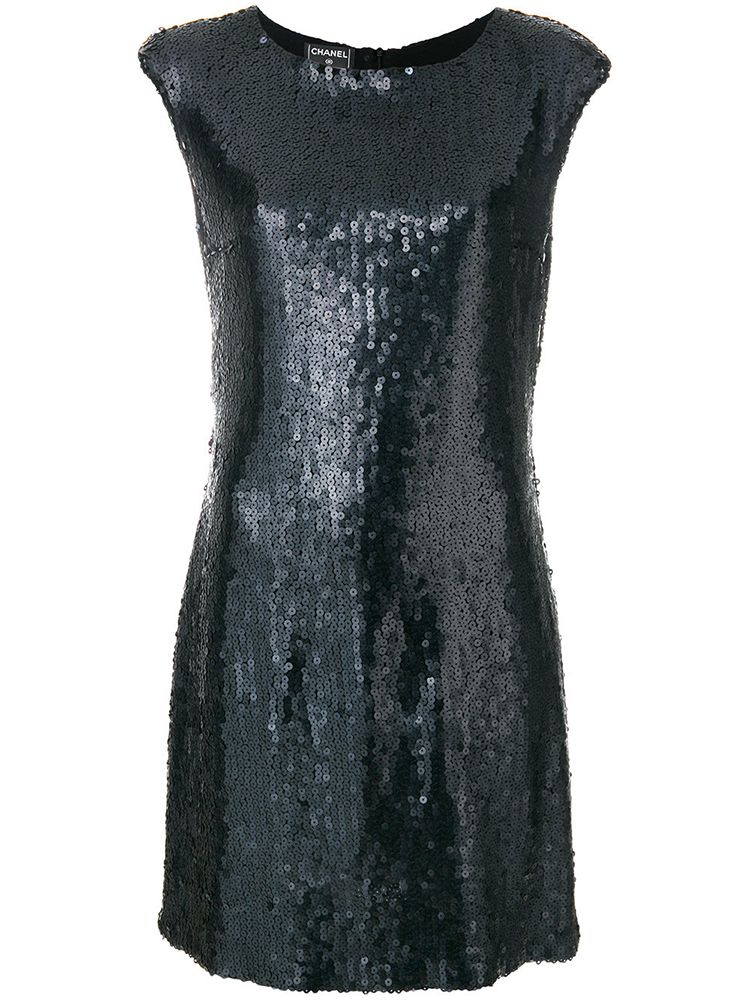 Vintage Black Sequin Dress