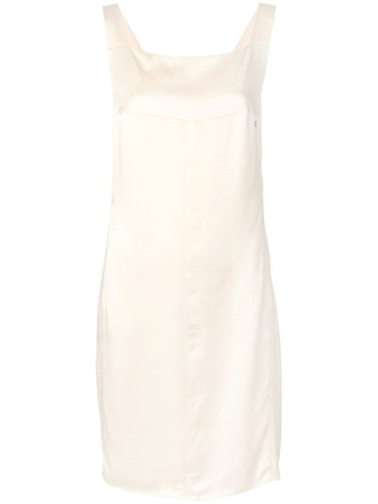 Vintage Peach Silk-Satin Dress