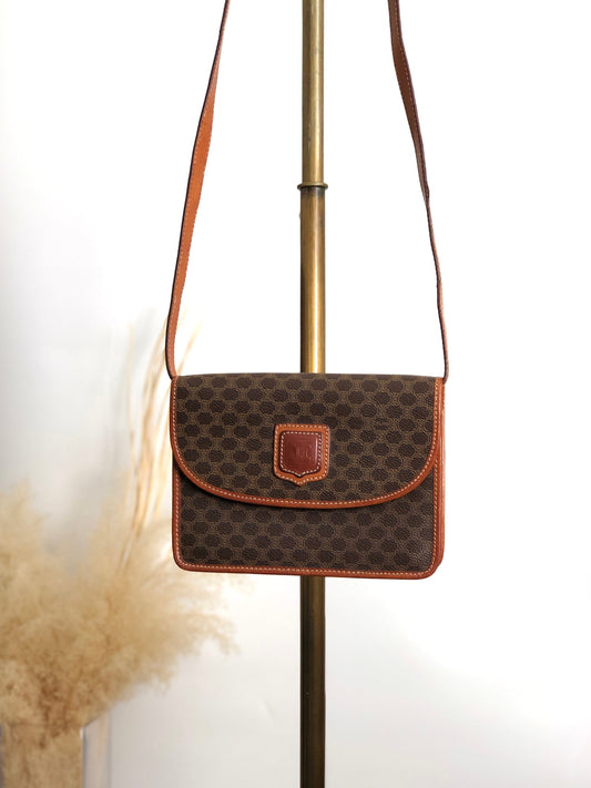 CELINE  Shoulder bag Brown Vintage ix2eki