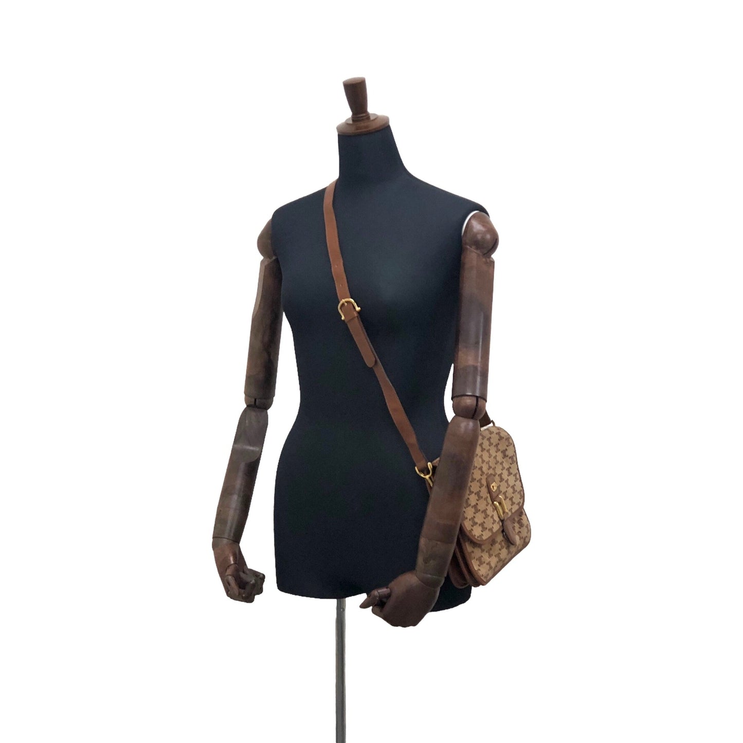 CELINE  Shoulder bag Brown Vintage aimcin