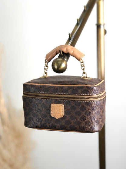 CELINE  Handbag Vanity bag Brown Vintage rd6s42