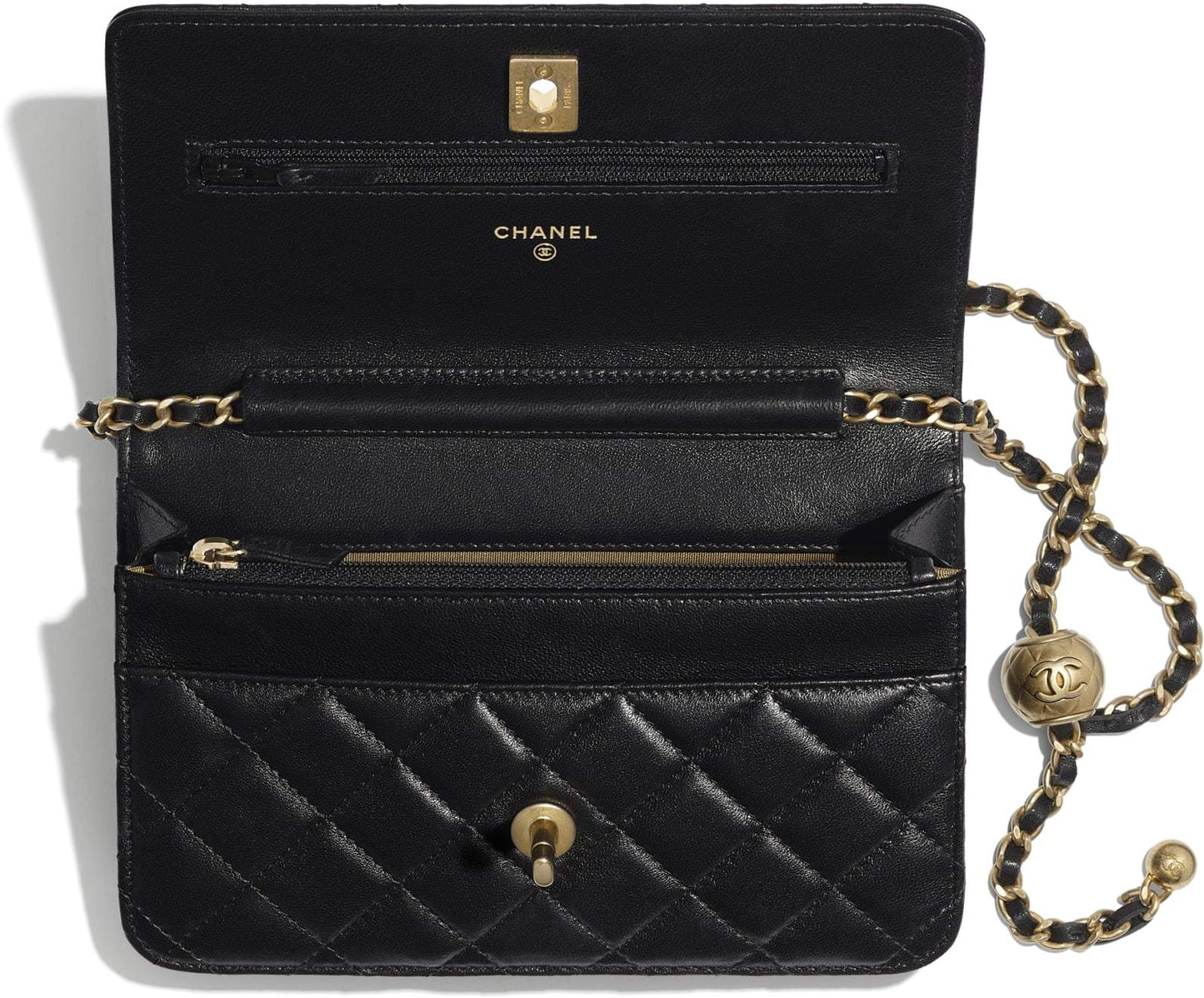 Chanel Wallet On Chain – WOC Quilted Lambskin Black Gold-Toned