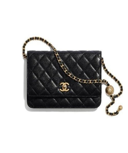 Chanel Wallet On Chain – WOC Lambskin Gold-Toned Metal Black