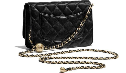 Chanel Wallet On Chain – WOC Quilted Lambskin Black Gold-Toned