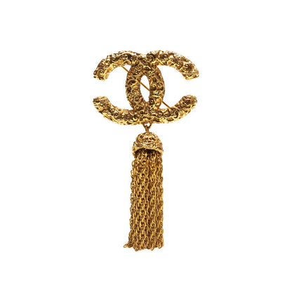 Chanel Coco Mark Fringe Lava Brooch