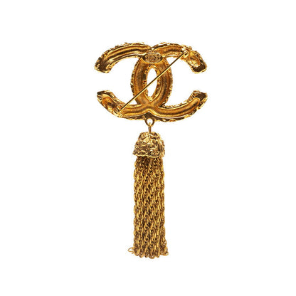 Chanel Coco Mark Fringe Lava Brooch