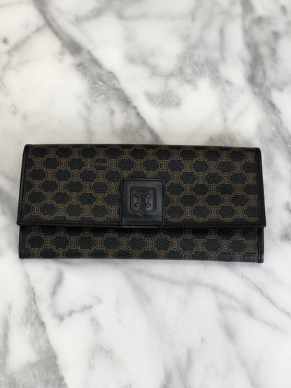CELINE  Long Wallet Black Vintage 66c45f