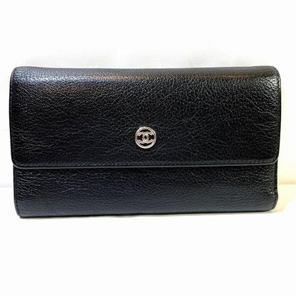 Chanel CC Button Long Wallet  Leather Long Wallet A33922 in Good condition