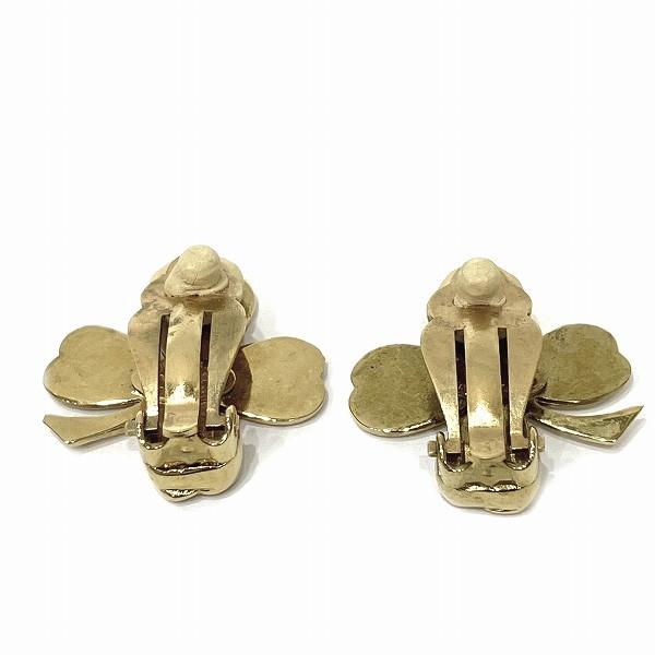 Chanel Clover Clip On Earrings  Metal Earrings in Fair condition