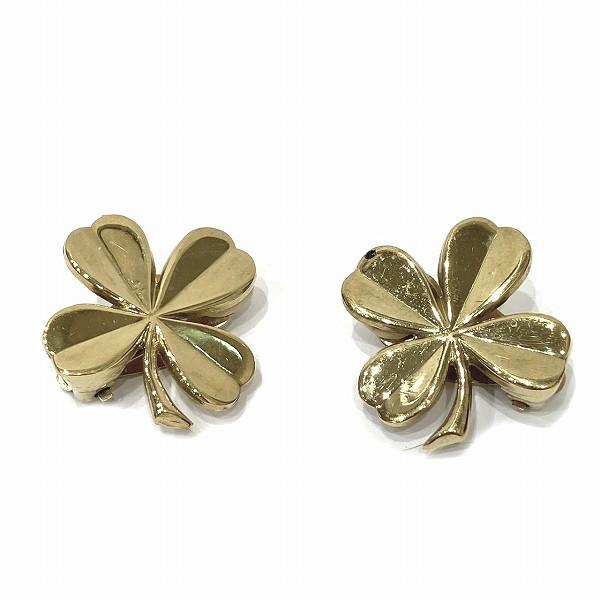 Chanel Clover Clip On Earrings  Metal Earrings in Fair condition
