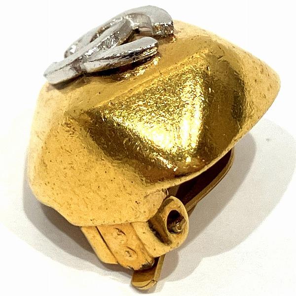 Chanel CC Clip On Earrings Metal Earrings in Good condition