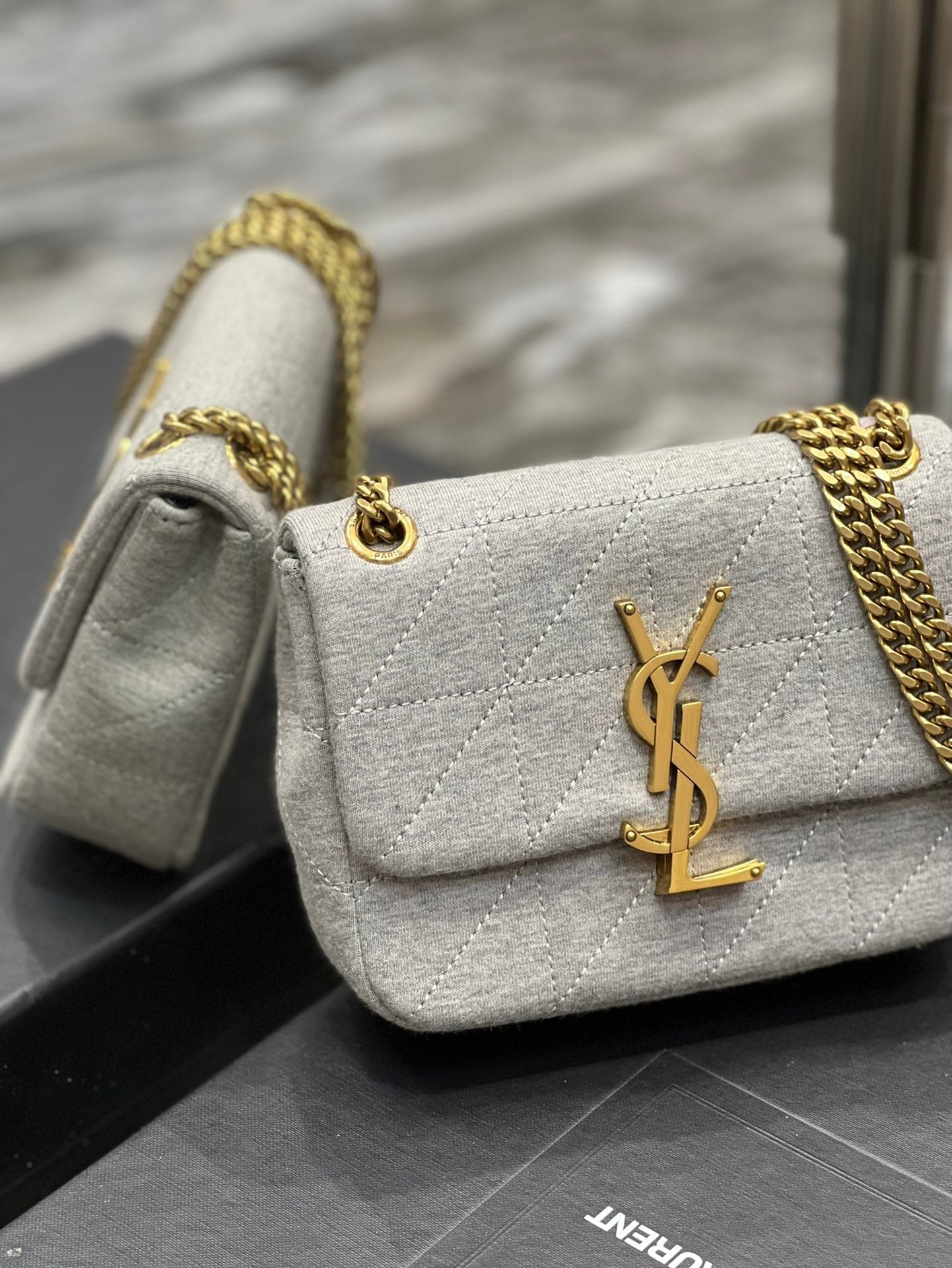 Yves Saint Laurent Jamie Mini Chain Bag Grey