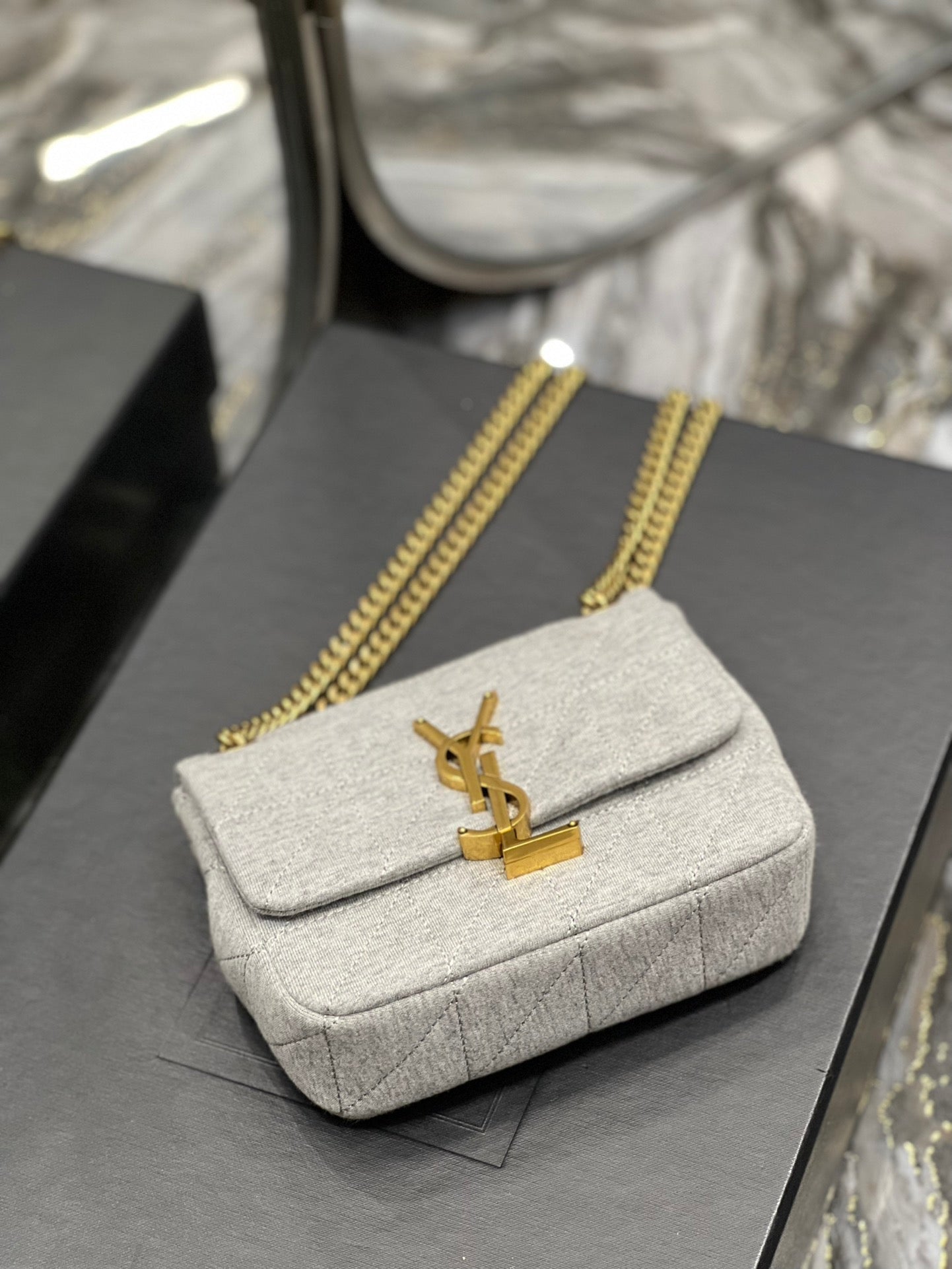 Yves Saint Laurent Jamie Mini Chain Bag Grey