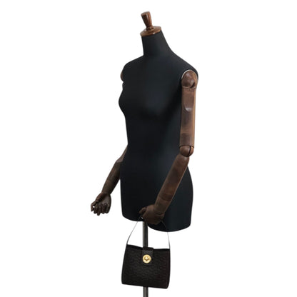 CELINE Turn Lock Small Handbag Brown Vintage 2h8bw4