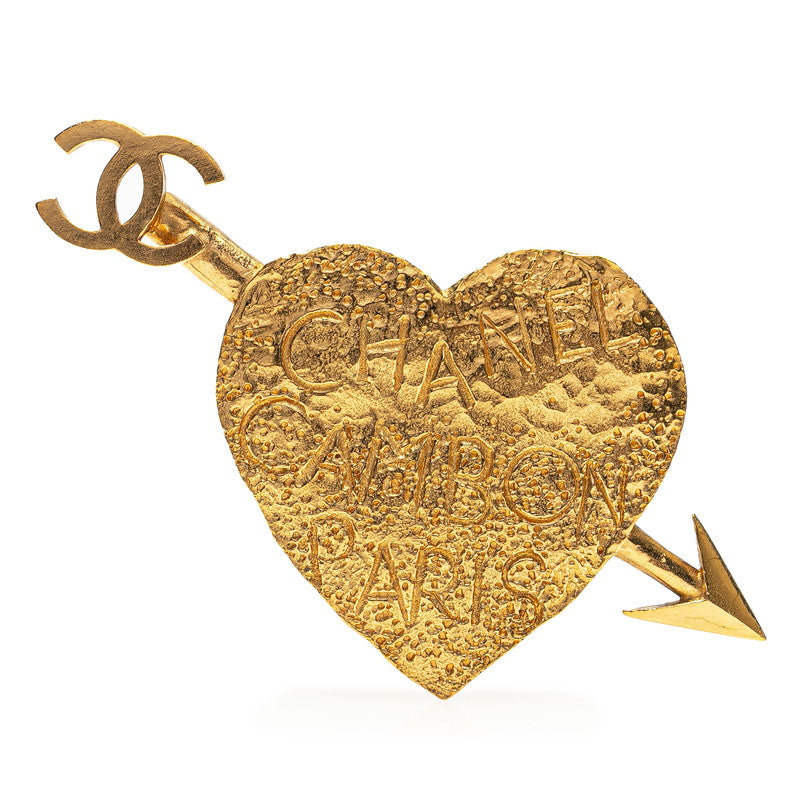 Chanel Coco Mark Arrow Heart Brooch