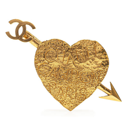 Chanel Coco Mark Arrow Heart Brooch