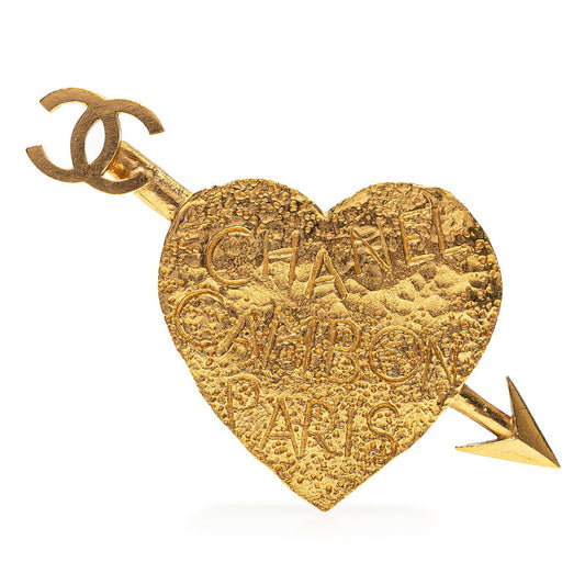 Chanel Coco Mark Arrow Heart Brooch