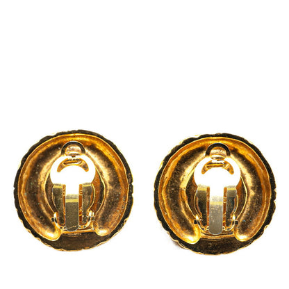 Chanel Gold Plated Faux Pearl Earrings