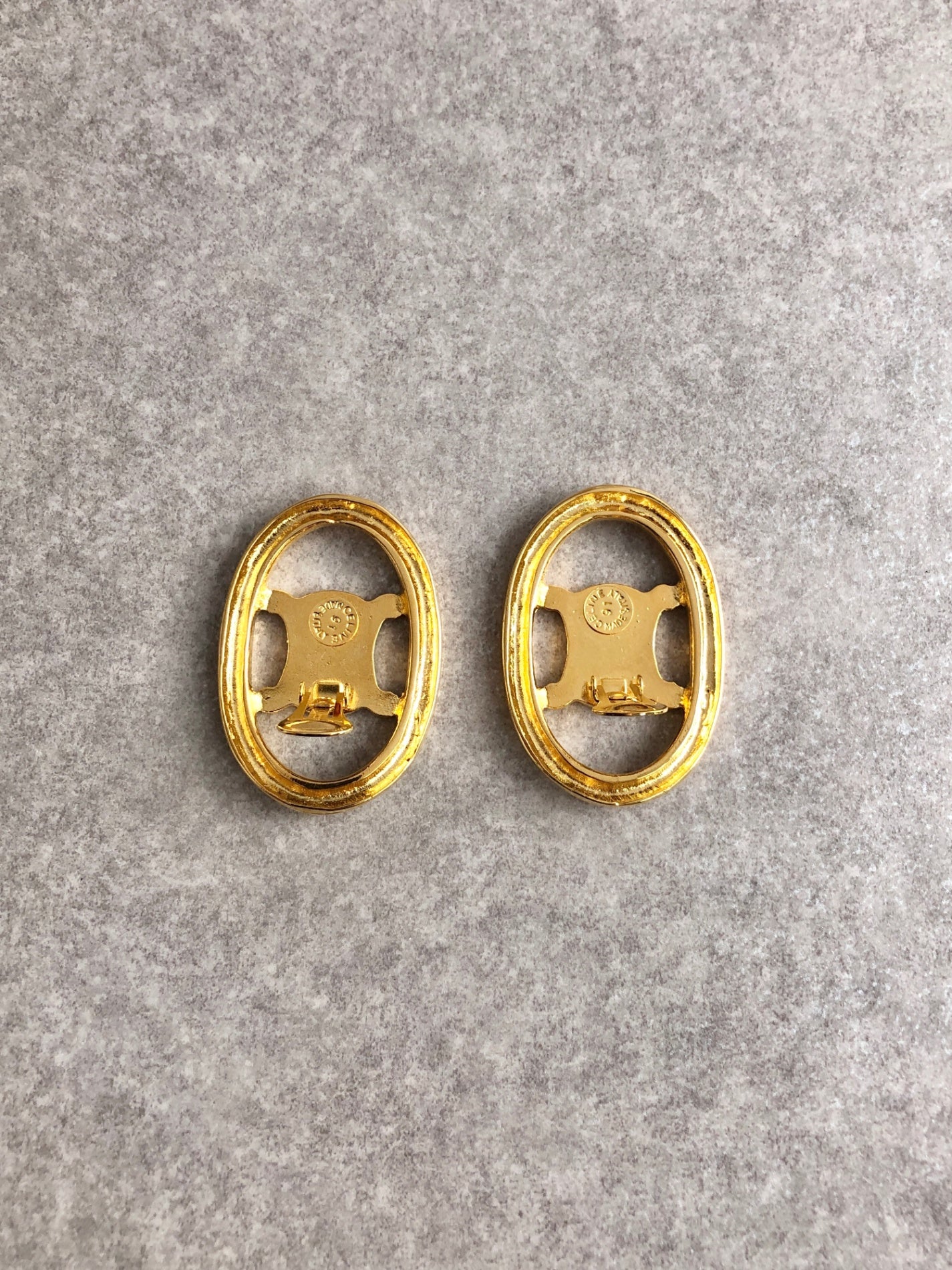 CELINE  Earrings Gold Vintage f7ggsk