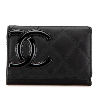 Chanel Cambon Line Coco Mark Lambskin Card Case