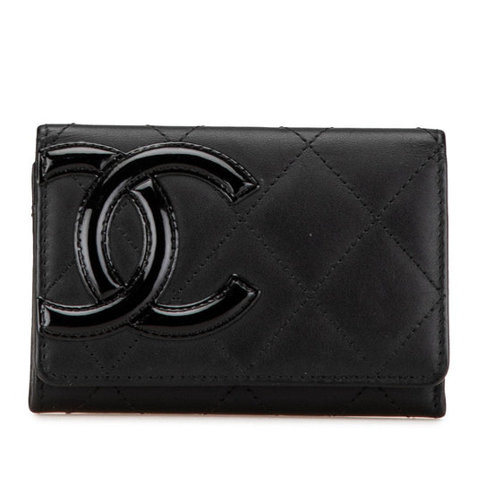Chanel Cambon Line Coco Mark Lambskin Card Case