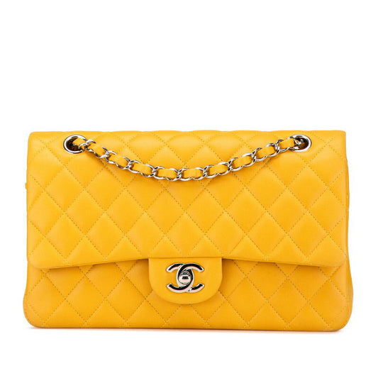 Chanel Matelasse Coco Mark W Flap Lambskin Shoulder Bag