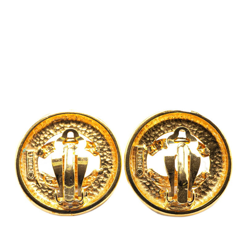 Chanel Gold Plated Coco Mark Earrings