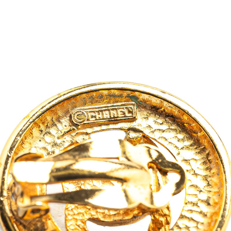 Chanel Gold Plated Coco Mark Earrings