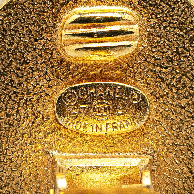 Chanel Plated Plastic Coco Mark Round Earrings 97A