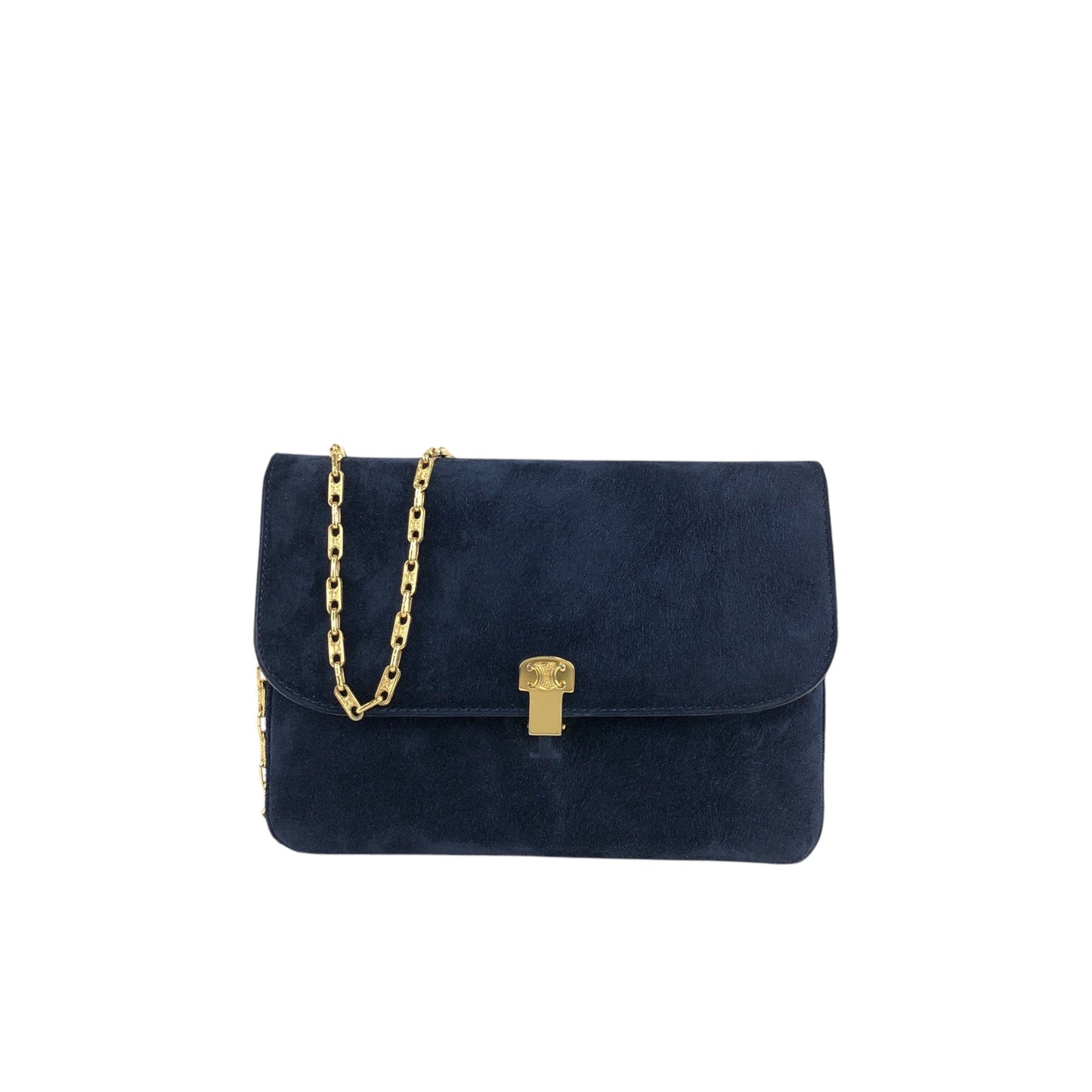 CELINE  Chain Shoulder bag Navy Vintage bppgsa