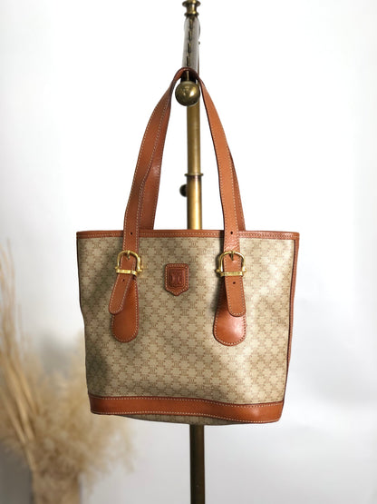 CELINE  Handbag Totebag Beige Vintage dvaj7z