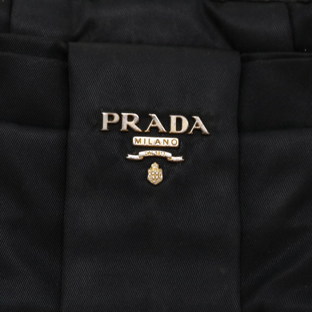 Prada Hand Bag Nylon Black  yb046