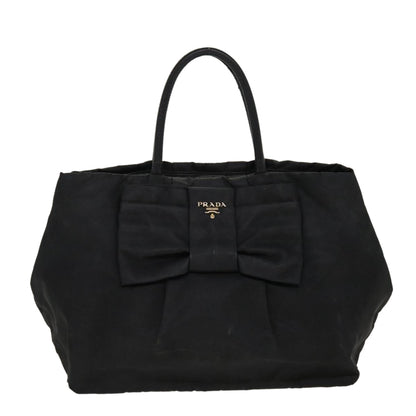 Prada Hand Bag Nylon Black  yb046