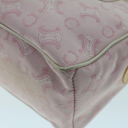 Celine C Macadam Canvas Hand Bag Leather Pink  yb138