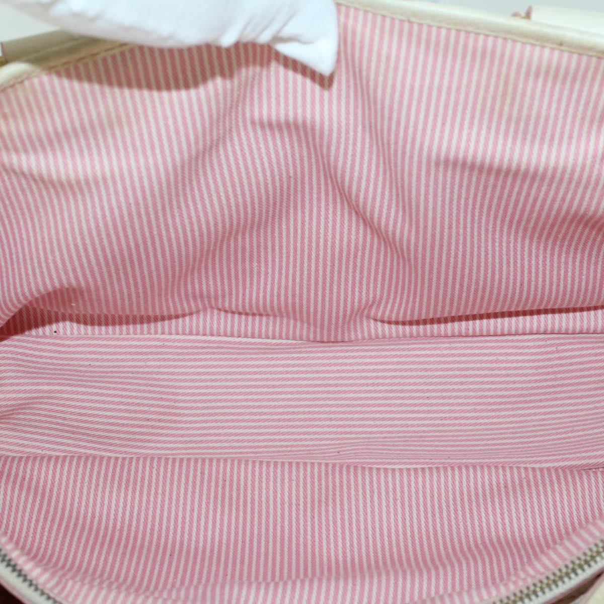 Celine C Macadam Canvas Hand Bag Leather Pink  yb138