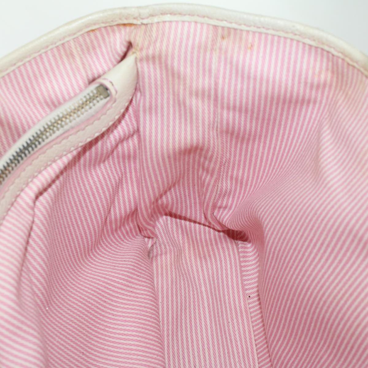 Celine C Macadam Canvas Hand Bag Leather Pink  yb138