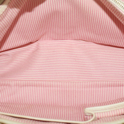 Celine C Macadam Canvas Hand Bag Leather Pink  yb138