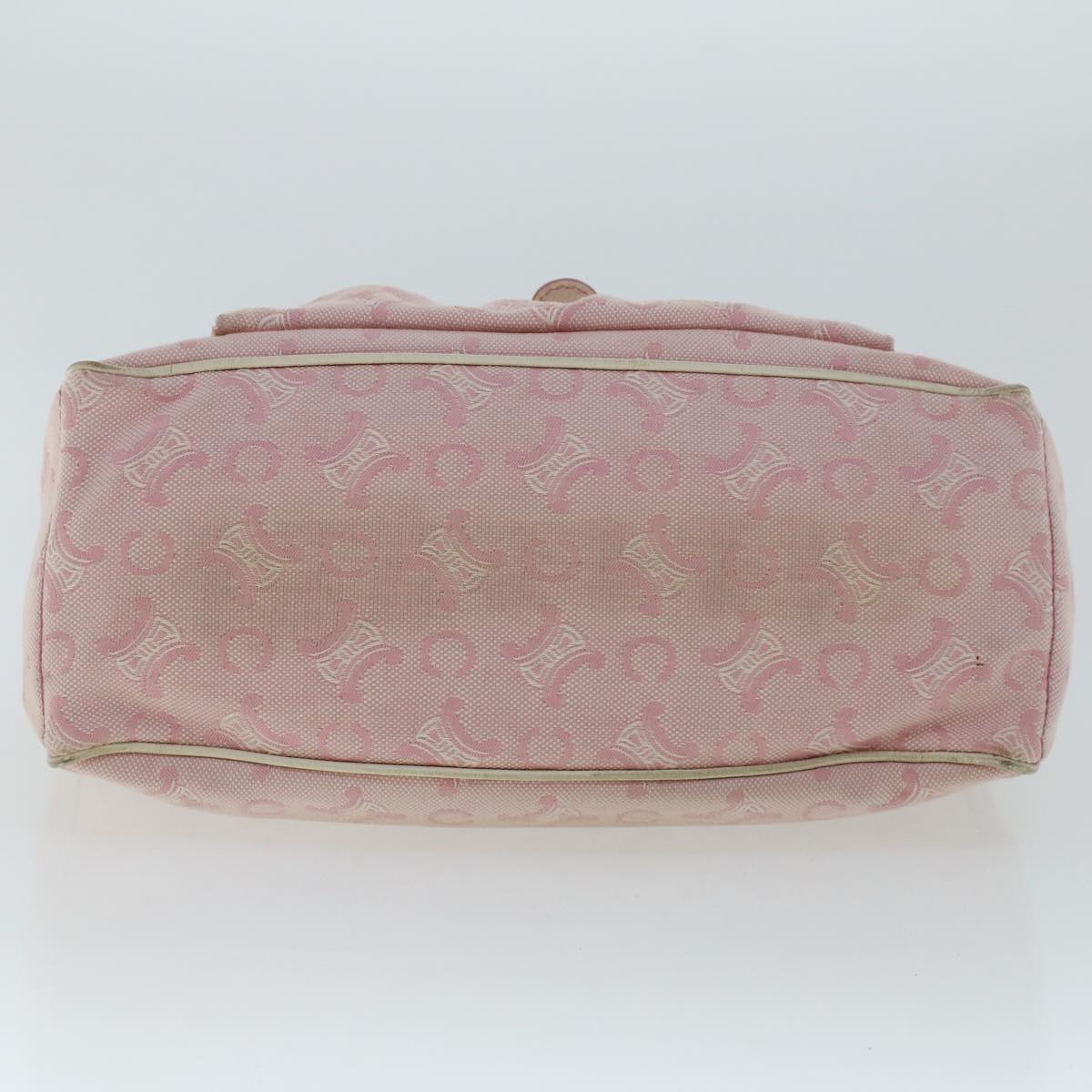 Celine C Macadam Canvas Hand Bag Leather Pink  yb138