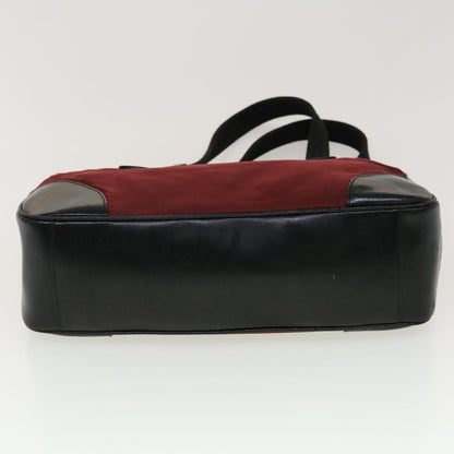 Prada Shoulder Bag Nylon Leather Red  yb140