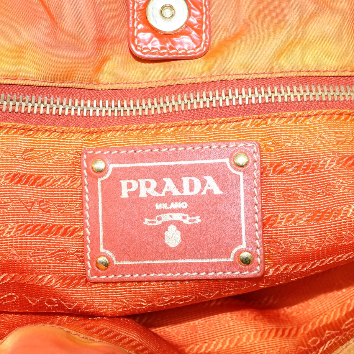 Prada Tote Bag Nylon Orange  yb156