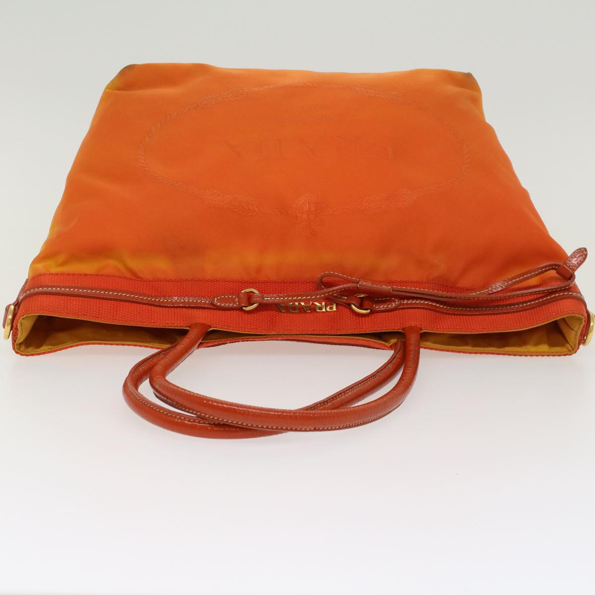 Prada Tote Bag Nylon Orange  yb156