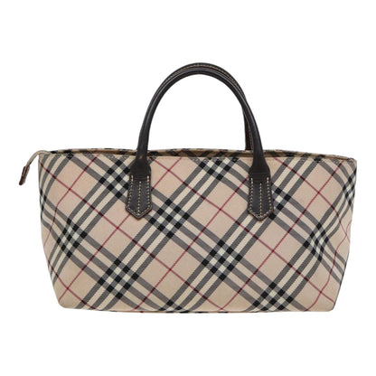 BURBERRYSs Nova Check Hand Bag Canvas Beige Auth yb587
